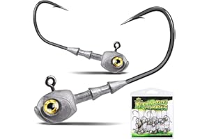 LUCKYFISHING Swimbait Jig Head 40/30/25/20/15Pcs Freshwater Saltwater Jig Heads for Bass Walleye Trout Fishing Gifts for Men 1/8oz 1/5oz 1/4oz 3/8oz 1/2oz