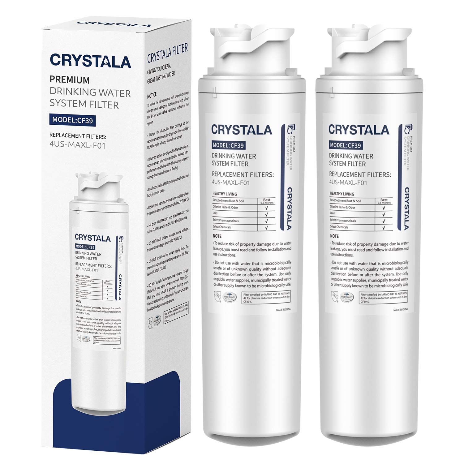 Crystala Filters High Performance Drinking Water System Filter, 2 Packs: Industrial & Scientific