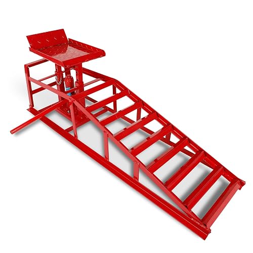 5T Hydraulic Car Ramp Portable Heavy Duty Lift Ramp for Auto Garage ...