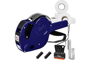 Perco Lite 1 Line Price Gun with Price-Marking Labels Kit — Includes 5,000 Blank White Labels, 1 Gun Clip, 2 Ink Rollers — 1 Ink Roll & Labels Preloaded — Ideal for Retail Pricing, Inventory, and More