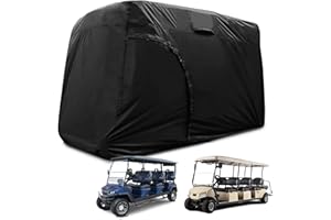 Joymo Golf Cart Cover 2/4/6 Passenger, 156"/144"/138"/125"/114"/95" Waterproof Golf Club Car Rain Covers 2/4 Passenger, Outdoor EZGO Yamaha Protective Golf Cart Covers, Golf Cart Enclosure Accessories