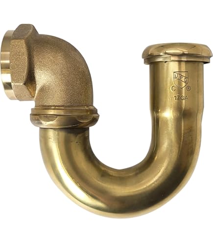 Amazon.com: ZM Heavy-Duty Brass J-Bend Sink Trap with a Captive