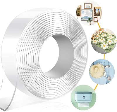 MIMEIMIAI Double Sided Tape Heavy Duty 2mm Clear Nano Adhesive 1kg