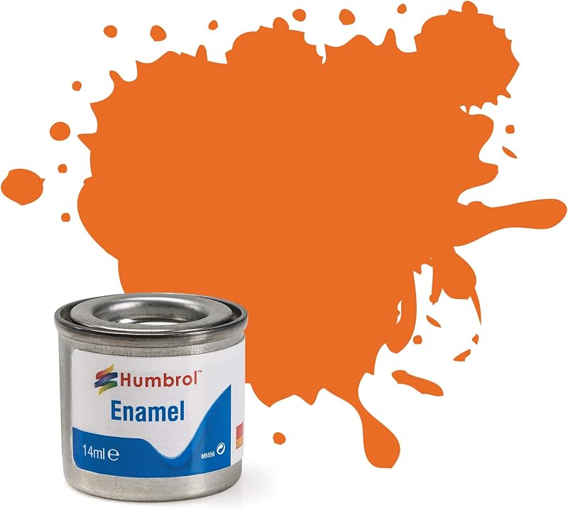 Humbrol Model Paint No 18 Orange Gloss Tinlet No1 14ml Enamel