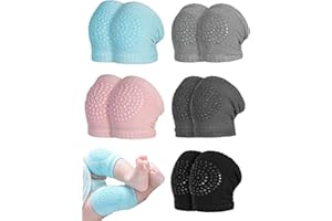 Baby Crawling Pads Anti Slip Knee Pads 5 Pairs Unisex Baby Knee Protectors Toddler Leg Warmer Safety Walking Kneepads