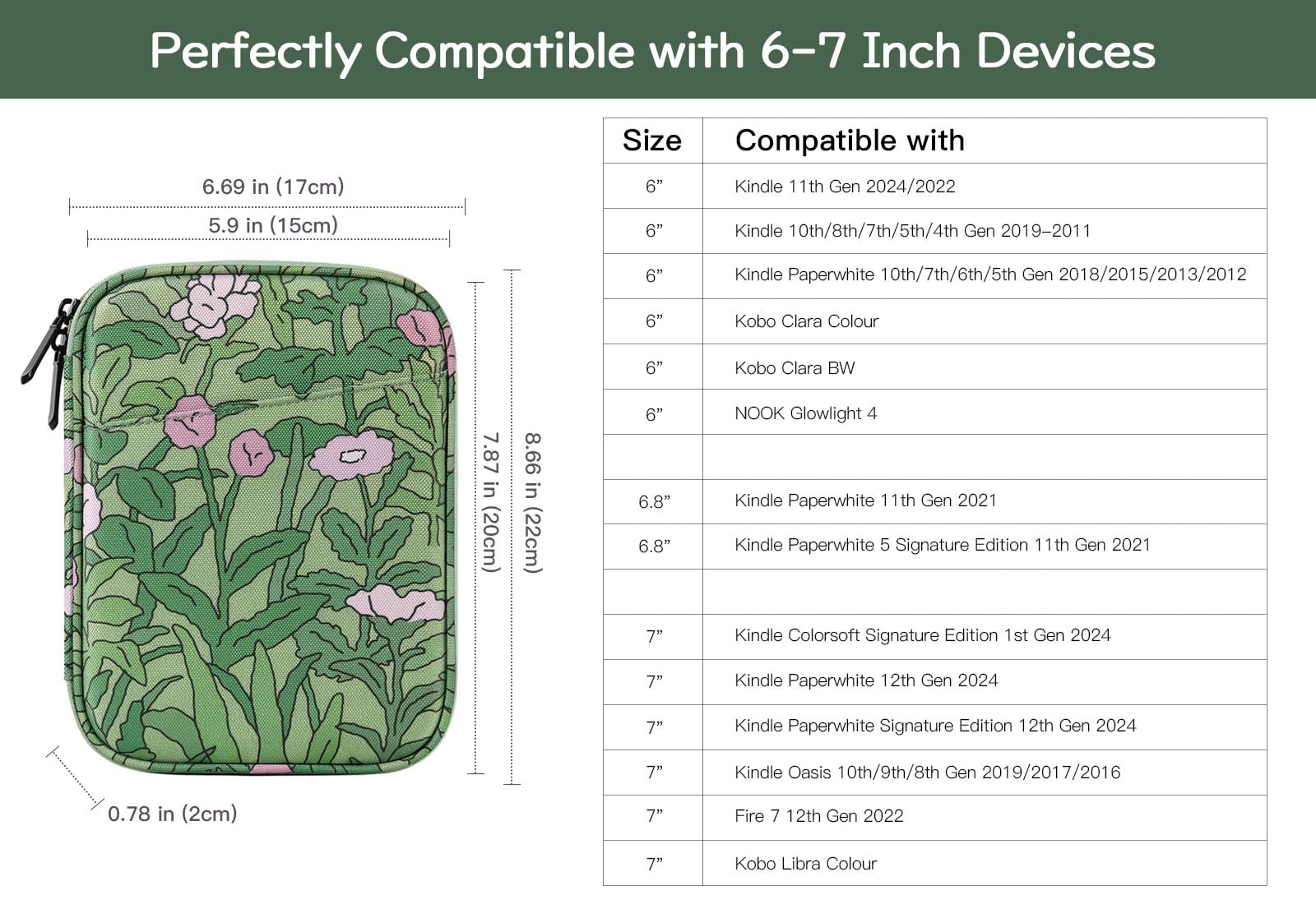 6-7 Inch Sleeve Carrying Case for 7