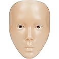 Bueuo Makeup Practice Face, 5D Reusable Silicone Make up Practice Board Mannequin Face with Makeup Brushes Sponge Set and Eyeshadow Board Kit for Emerging Artist, Girl's Gift, White