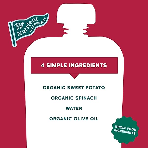 SERENITY KIDS, BABY FOOD SWEET POTATO SPINACH ORGANIC, 3.5 OUNCE