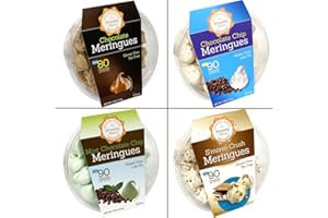 4 Pack Krunchy Melts Original Meringue Cookies | Chocolate Extravaganza 4-Pack | Chocolate, Chocolate Chip, Mint Chocolate Chip, S’mores Crush | Only 80-90 Calories Per Serving | Low Fat/Fat Free, Gluten Free, Dairy Free (4 Oz)