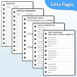 Forvencer Password Book with Individual