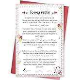 hvdler Poem Birthday Card for Best friend, Happy Birthday Card for Bestie BFF, Best Friend Birthday Card for Woman Her, Closest Friend Birthday Card, Thank You Card for Friend