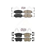 AmeriBRAKES Front Rear Ceramic Disc Brake Pads Kit