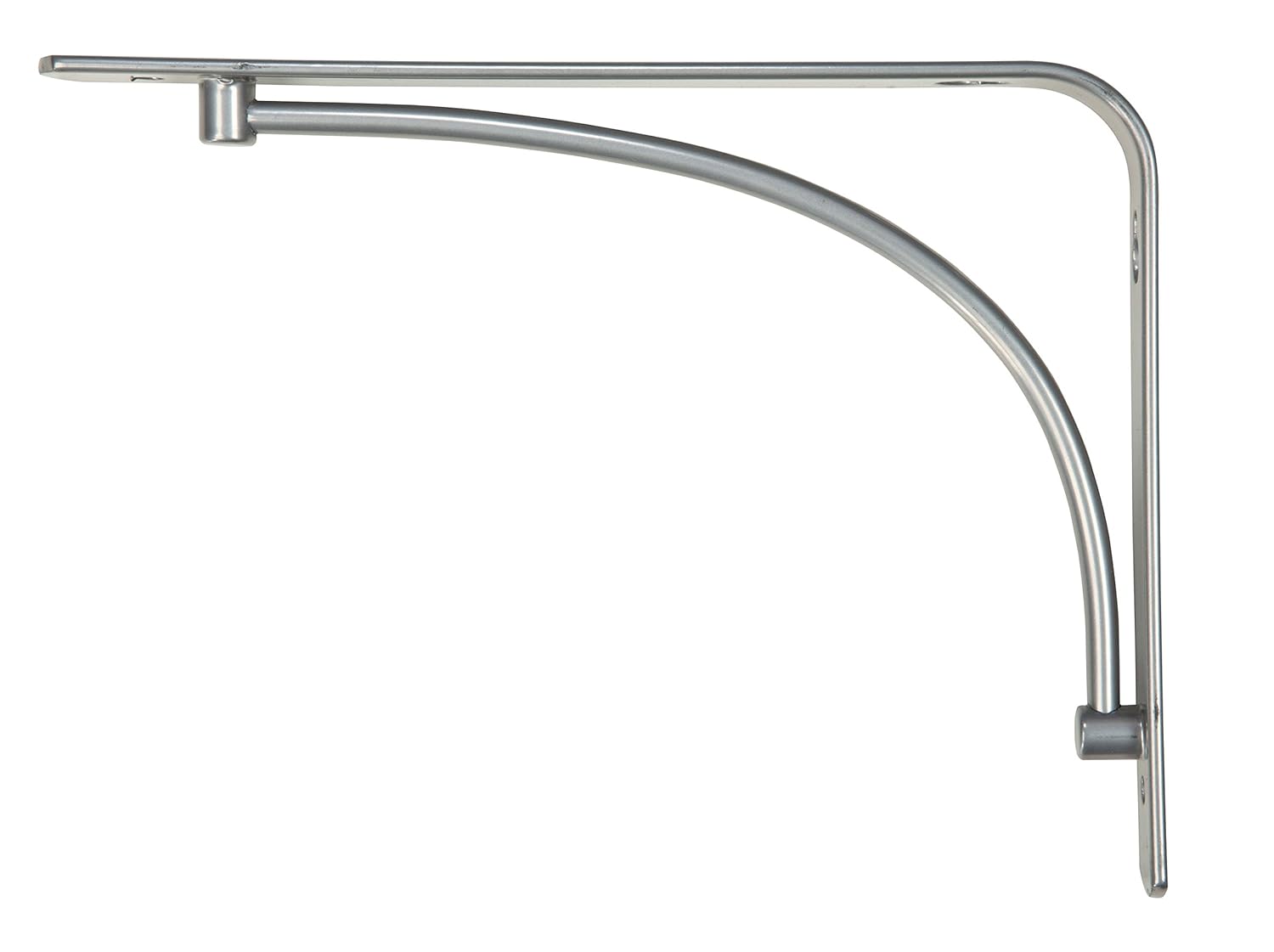 Rubbermaid 1877642 Decorative Shelf Bracket, 6 by 8Inch, Arch, Satin Nickel Home