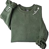 GodLover Personalized Embroidery Grandma-Nana-Mimi-Gigi-Granny With Heart Sweatshirts,Grandma Gift Mothers Day