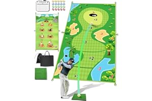 Enjoyfly 6Ft x 4Ft Casual Chipping Golf Game Mat,Golf Game Mat for Adults Kids,Indoor Outdoor Backyard Golf Game Putting Green,Mini Golf Set Outdoor Toy Gifts for Kids