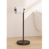 KES Bronze Toilet Paper Holder Stand, Heavy Base, 18/8 Stainless Steel | Freestanding Design, Anti-Slip Padded Base, 1-Minute No-Drill Assembly, Fits All Roll Sizes, Compact 8-Inch Base
