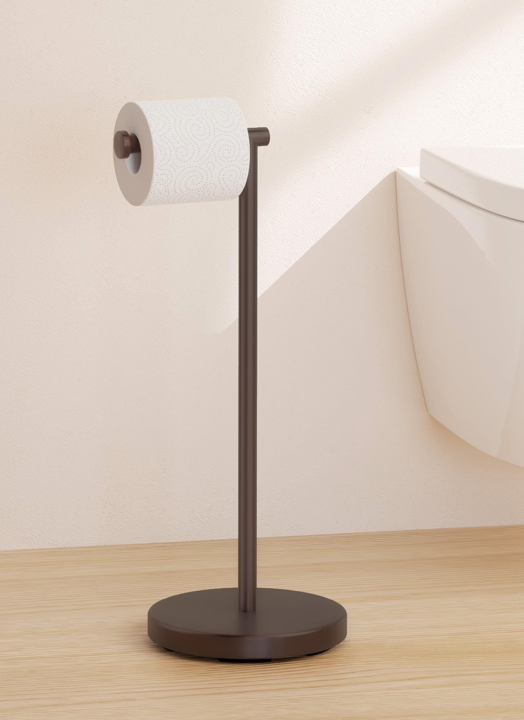 Photo 1 of KES Bronze Toilet Paper Holder Stand, Toilet Roll Holder Free Standing with Heavy Base, 18/8 Stainless Steel, BPH283S1-BB