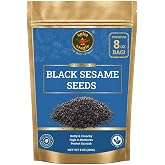 Spice Magic Black Sesame Seeds, Toasted Nutty Sushi & Salad Topping, 8 oz | Toasted black sesame with a deep nutty crunch for