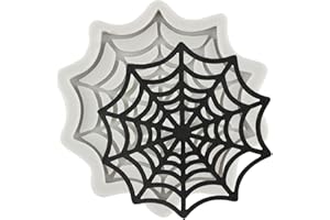 QDMOLDS Spider Web Silicone Fondant Molds for Sugar Craft Cake Decorating Cupcake Topper Candy Chocolate Polymer Clay Gum Paste