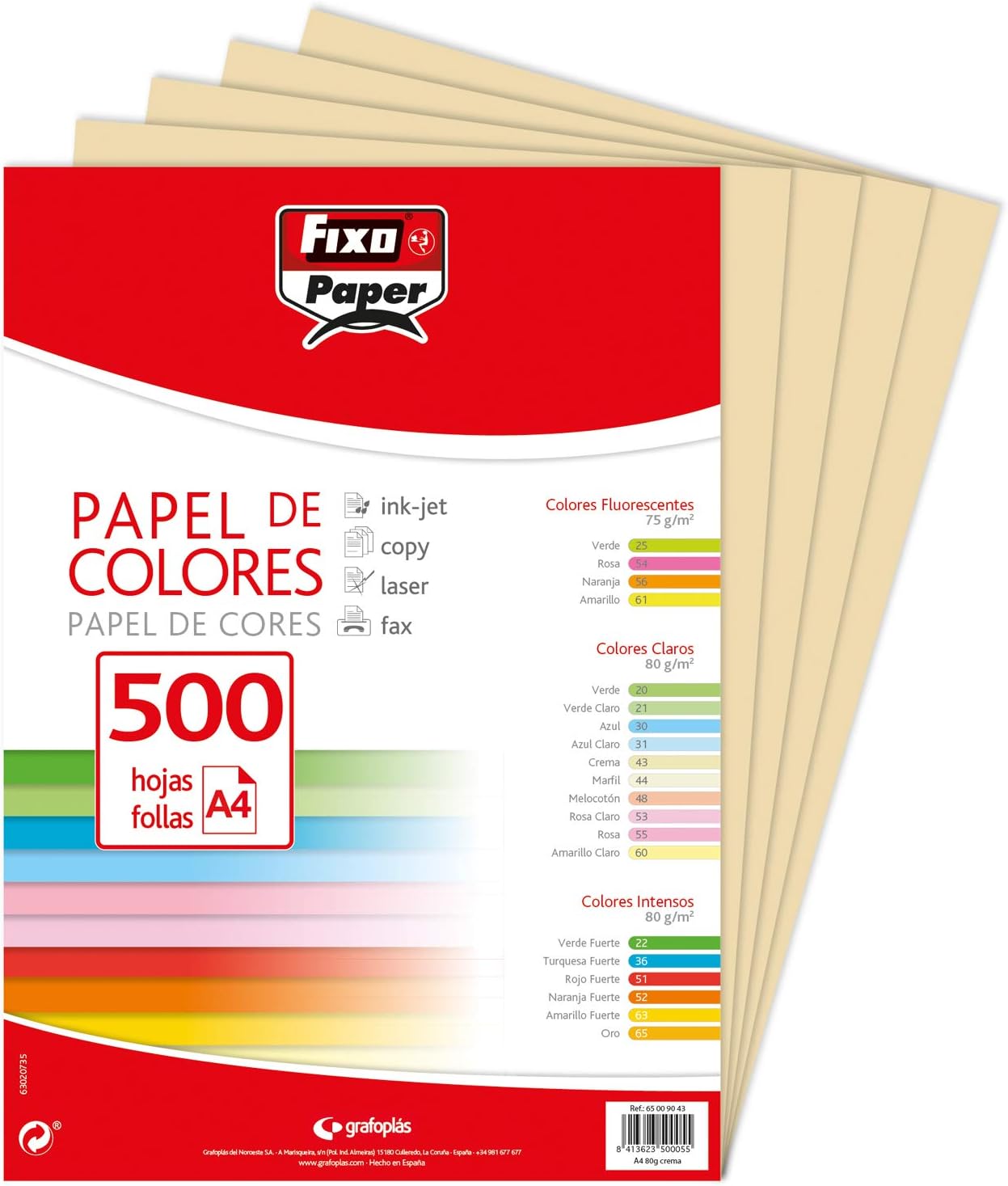FIXO Paper 100 Blatt Türkis - A4 80g/m² Für Drucker & Kopierer