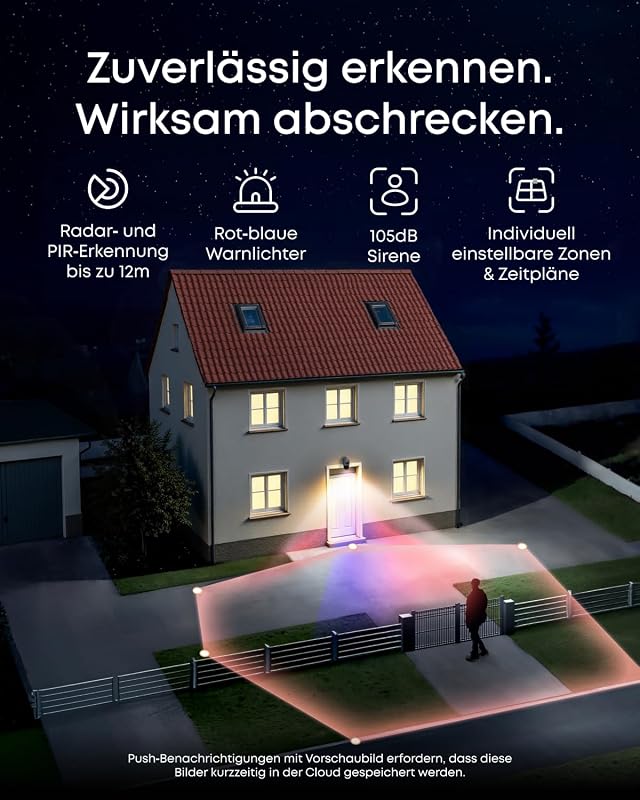 ANKER eufyCam S4, Überwachungskamera Außen, Farbnachtsicht, 8× Hybridzoom