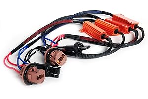 O-NEX 7443 LED Load Resistor Kit 50W 8ohm Turn Signal Bulb Relay Harness Adapter Anti Flicker Error Decoder Warning Canceller