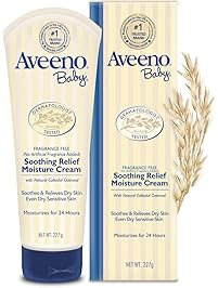 Aveeno Baby Soothing Relief Moisturizing Cream with Natural Oat Complex for Sensitive Skin, 8 oz