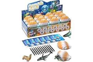 EARTH'SCODE Ocean Animals Dig Kit, Seashell Excavation Dig Bricks, Science Educational Gift for Kids