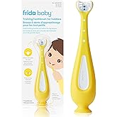Frida Baby Training Toddler Toothbrush | Toddler Toothbrush 18 months and Up| Cleans All Sides at Once