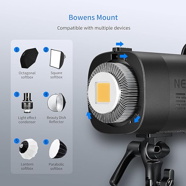 NEEWER 100W 5600K LED VIDEO LIGHT, BOWENS MOUNT COB DAYLIGHT BALANCED LED CONTINUOUS LIGHTING CRI 97+,TLCI 97+ 11000LUX WITH 2.4G REMOTE FOR VIDEO RECORDING,WEDDING,OUTDOOR SHOOTING,YOUTUBE (CB100)