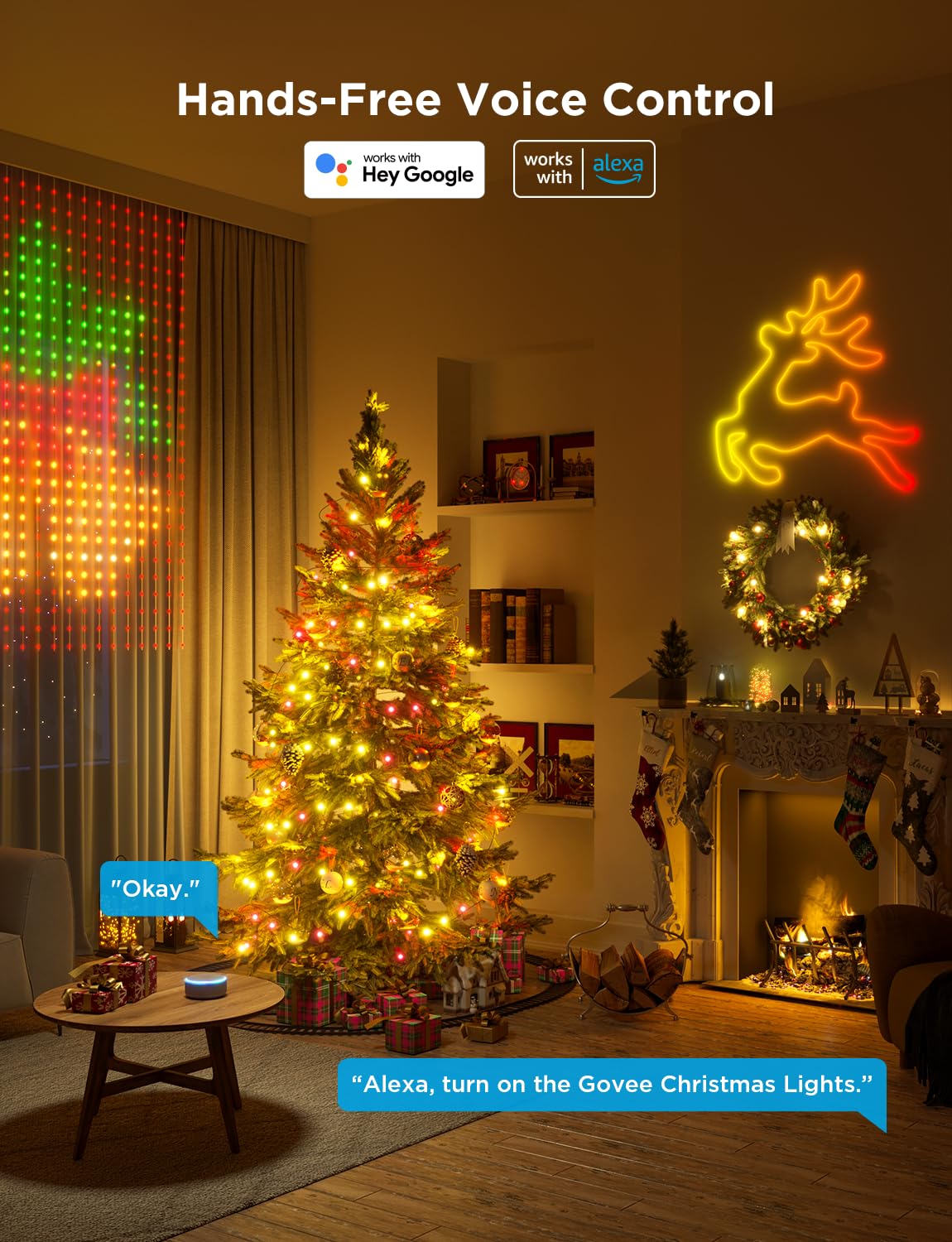 Govee Christmas Lights, Smart RGBIC Christmas Tree Lights, 99+ Holiday