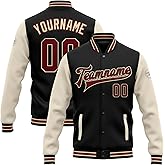 LTOCMKIY Custom Baseball Varsity Jackets Men Women Youth Personalized Letterman Jacket Coats Stitched Name Number