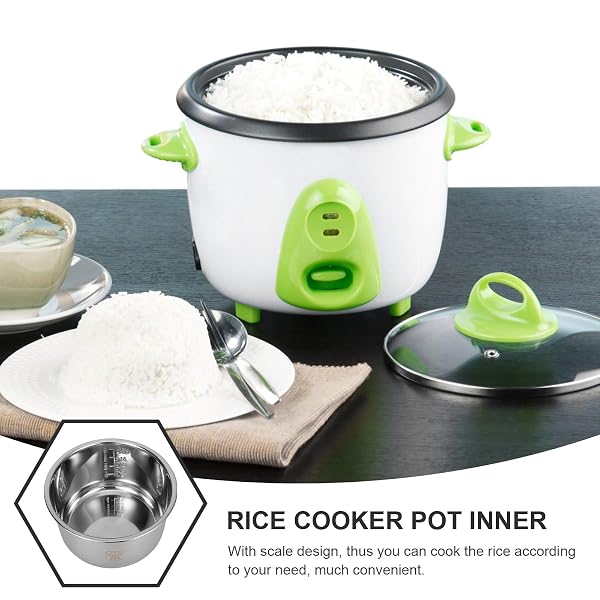UPKOCH STAINLESS STEEL RICE COOKER INNER POT 5.28QT 5L NON-STICK REPLACEMENT LINER COMPATIBLE WITH PRESSURE COOKER AND ELECTRIC RICE FOR MEAL PREP AND BAKING