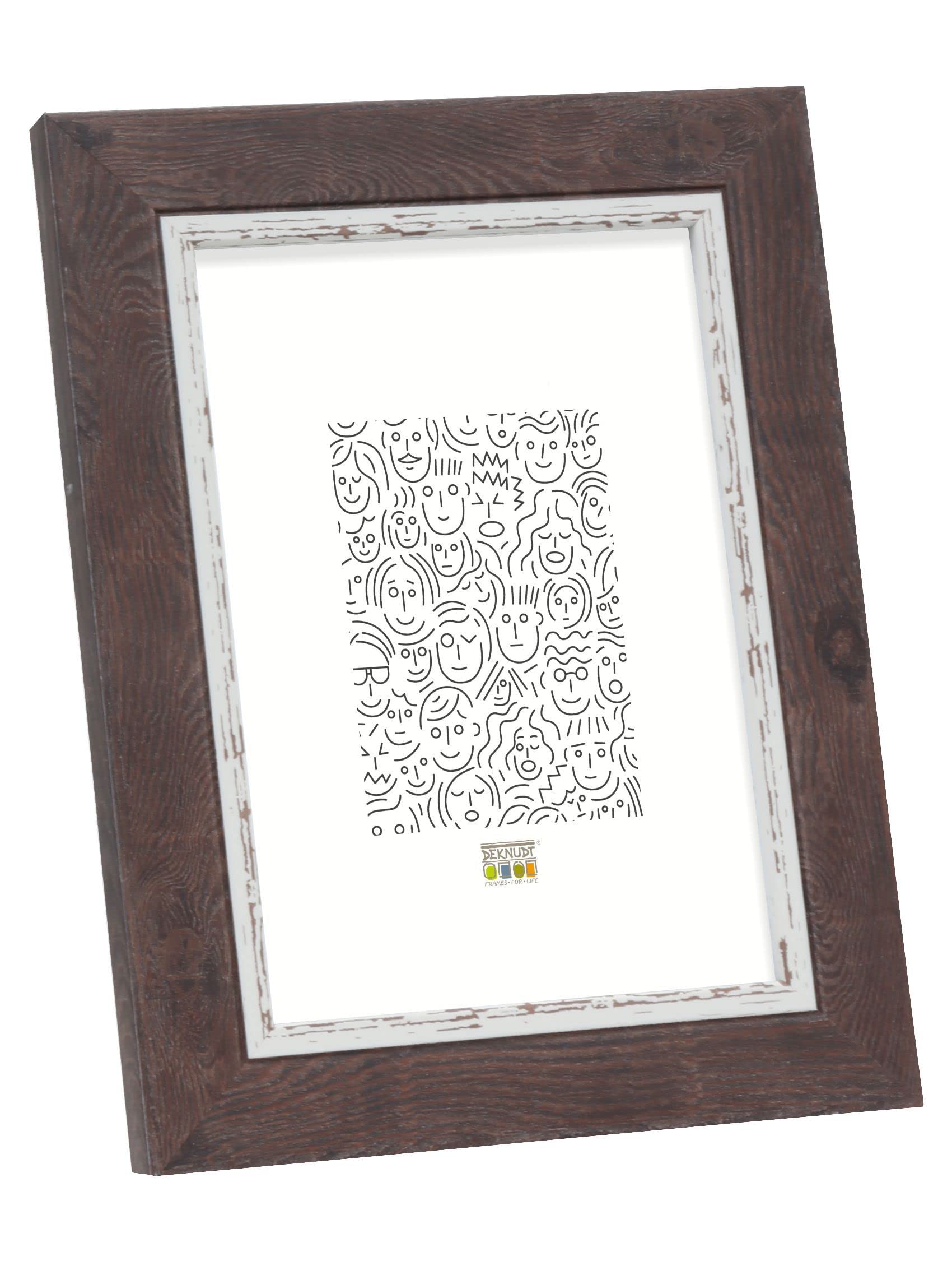 Deknudt S45VY2_20.0x28.0 Photo Frame, Resin, Brown, 20 x 28 cm