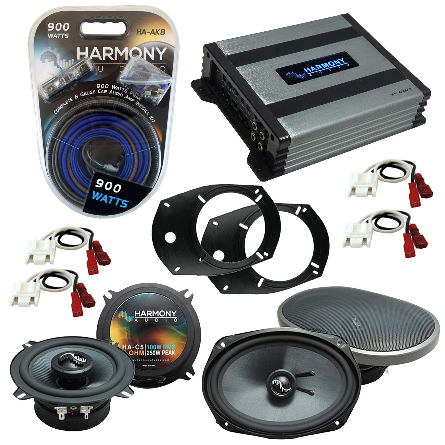 Compatible with Dodge Ram Truck 1994-2001 OEM Speakers Replacement Harmony Bundle C69 C5 & HA-A400.4