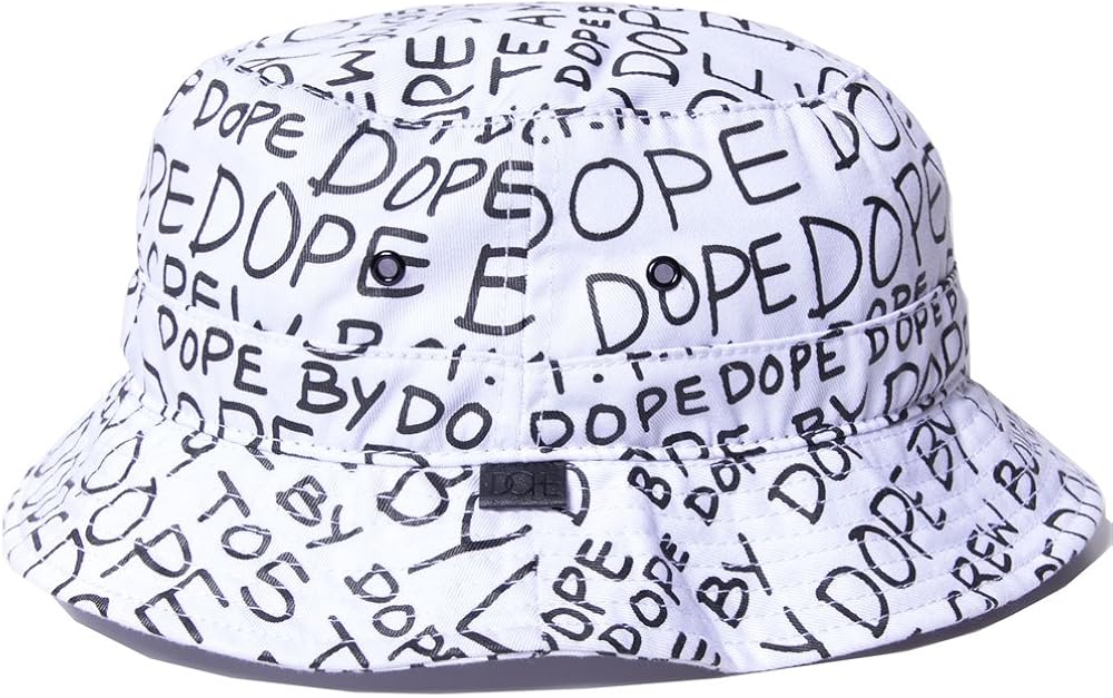DOPE Bucket Hat (S/M, White) at Amazon Men’s Clothing store