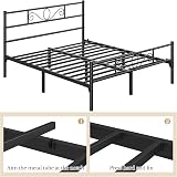 Yaheetech 5ft King Metal Bed Frame with Headboard Footboard Black view 5