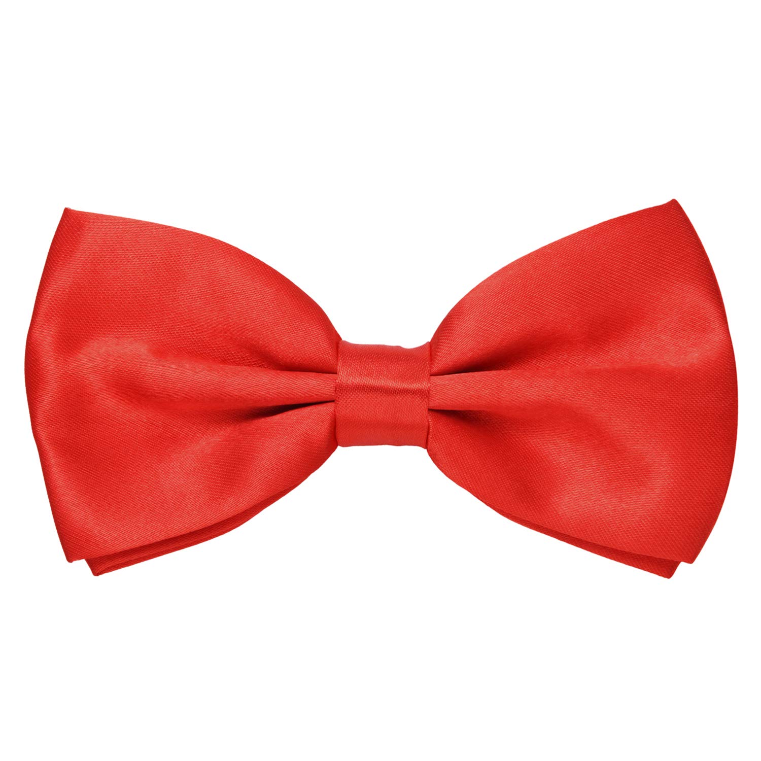 MASADA bow tie coral-red - men's accessory in shiny-look, continuously adjustable, handmade with hook closure - 12 x 6 cm