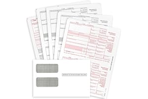 NextDayLabels 1099 MISC Forms for 2025, 4-Part Tax Forms, Vendor Kit of 25 Laser Forms and 25 Self-Seal Envelopes, Forms Designed for QuickBooks and Other Accounting Software
