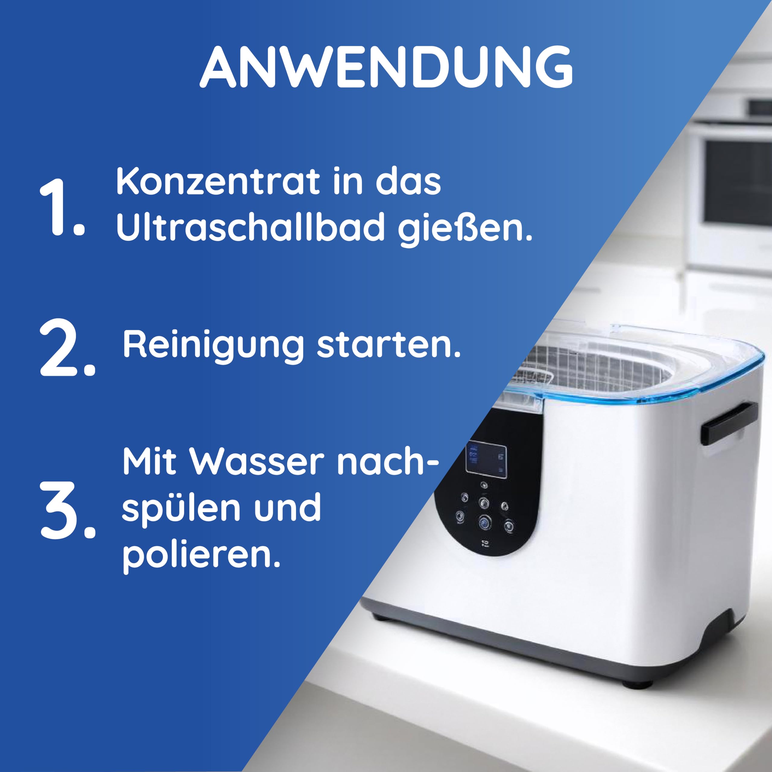 hauszauber - Ultraschallreiniger Konzentrat [EXTRA ERGIEBIG] 1000 ml - Reinigt Brillen, Schmuck, Zahnersatz, Münzen, Kleinteile etc. - Für Ultraschallgeräte & Ultraschallbad 6