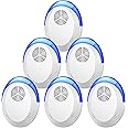 6 Pack Ultrasonic Mouse Repellent - Indoor Ultrasonic Pest Repeller for Mosquito, Mice, Rats, Roach, Rodent, Spider, Bug, Electronic Mosquito Repellent Ultrasonic Plug in for Indoor, House, Garage