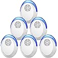 6 Pack Ultrasonic Mouse Repellent - Indoor Ultrasonic Pest Repeller for Mosquito, Mice, Rats, Roach, Rodent, Spider, Bug, Ele