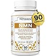 NMN Supplement Ultra High Purity 500 mg per Capsule | 3 Month Supply (90 Caps) | 99% Nicotinamide Mononucleotide Supplement |