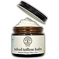 Handmade NAKED TALLOW BALM | 1 Ingredient - 100% Grass Fed Tallow | Whole Body & Face | Whipped & UNSCENTED for Sensititve Dry Skin, Babies, Eczema, Psoriasis, Rosacea (2oz)