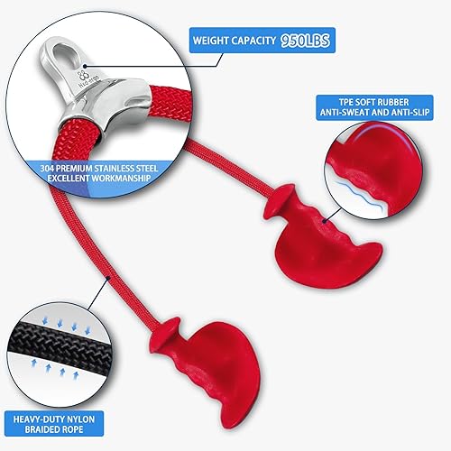 YODOTE Ergonomic Tricep Rope Cable Attachment For Gym - Anti-Slip 36