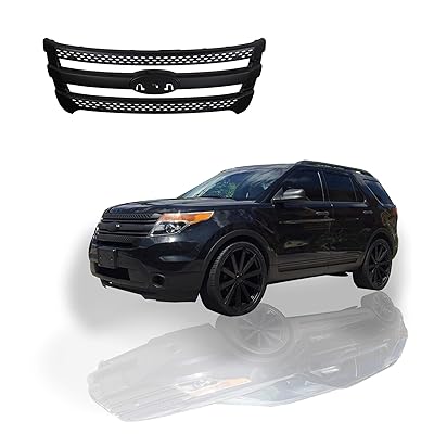 Buy Grill For 11 15 Ford Explorer Front Snap On Grille Matte Black Abs By Automoded Online In Ghana B07t7f9frj
