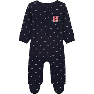 Tommy Hilfiger Baby Boys' Long Sleeve Footed Onesie
