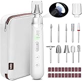Electric Nail File Drill, Cordless 2000 mAh Rechargeable Nail Filer Electric, Portable Nail Dril Machine Drill for Nails Acrylic Manicure and Thick Toenails Buffer Grinder Care Professional (Silver)