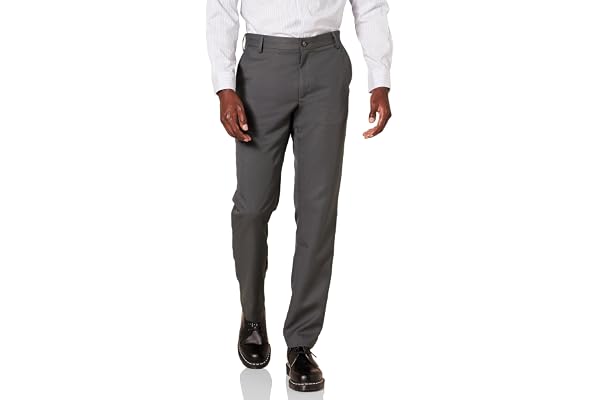 Amazon Essentials Mens Men's Slim-fit Flat-Front Dress Pants_dnu