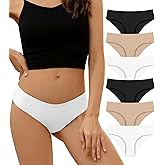 DEANGELMON Seamless Underwear for Women No Show Bikini Panties Comfortable Stretch Invisible Ladies Hipster Briefs
